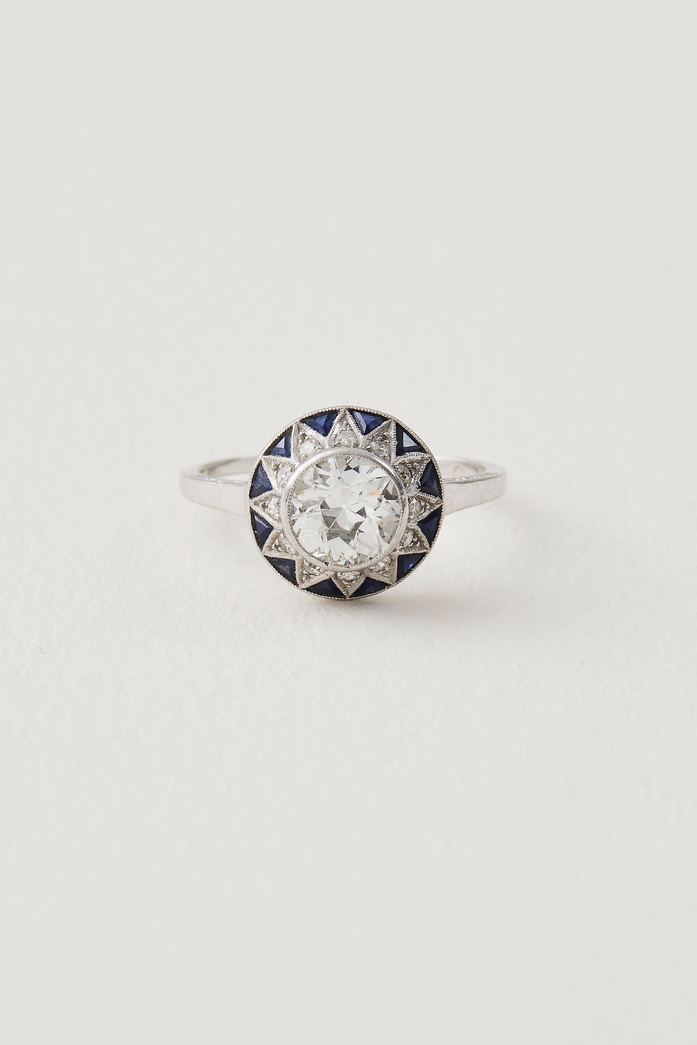 Art Deco Diamond Celestial Ring