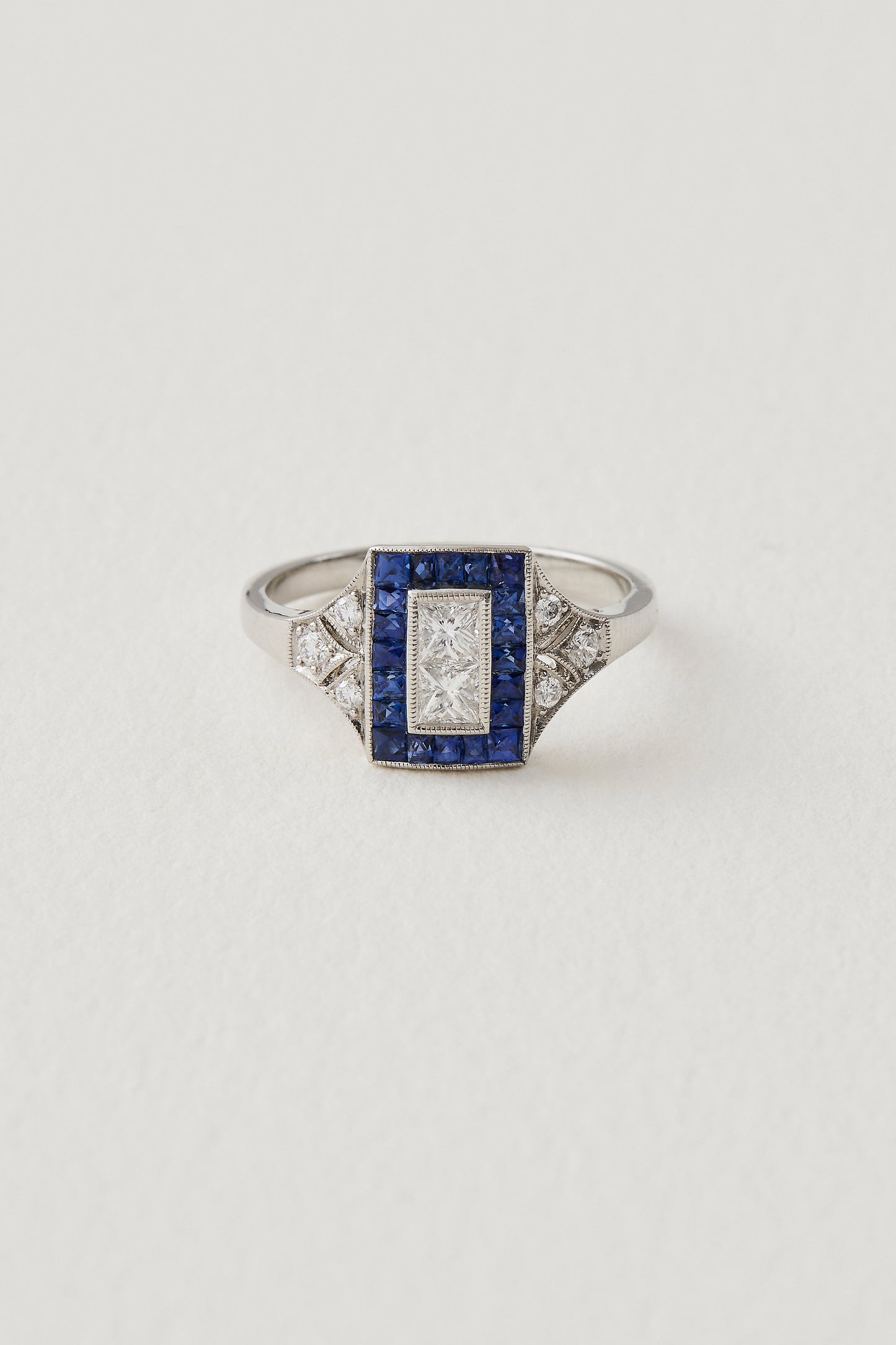 Sapphire Deco Ring