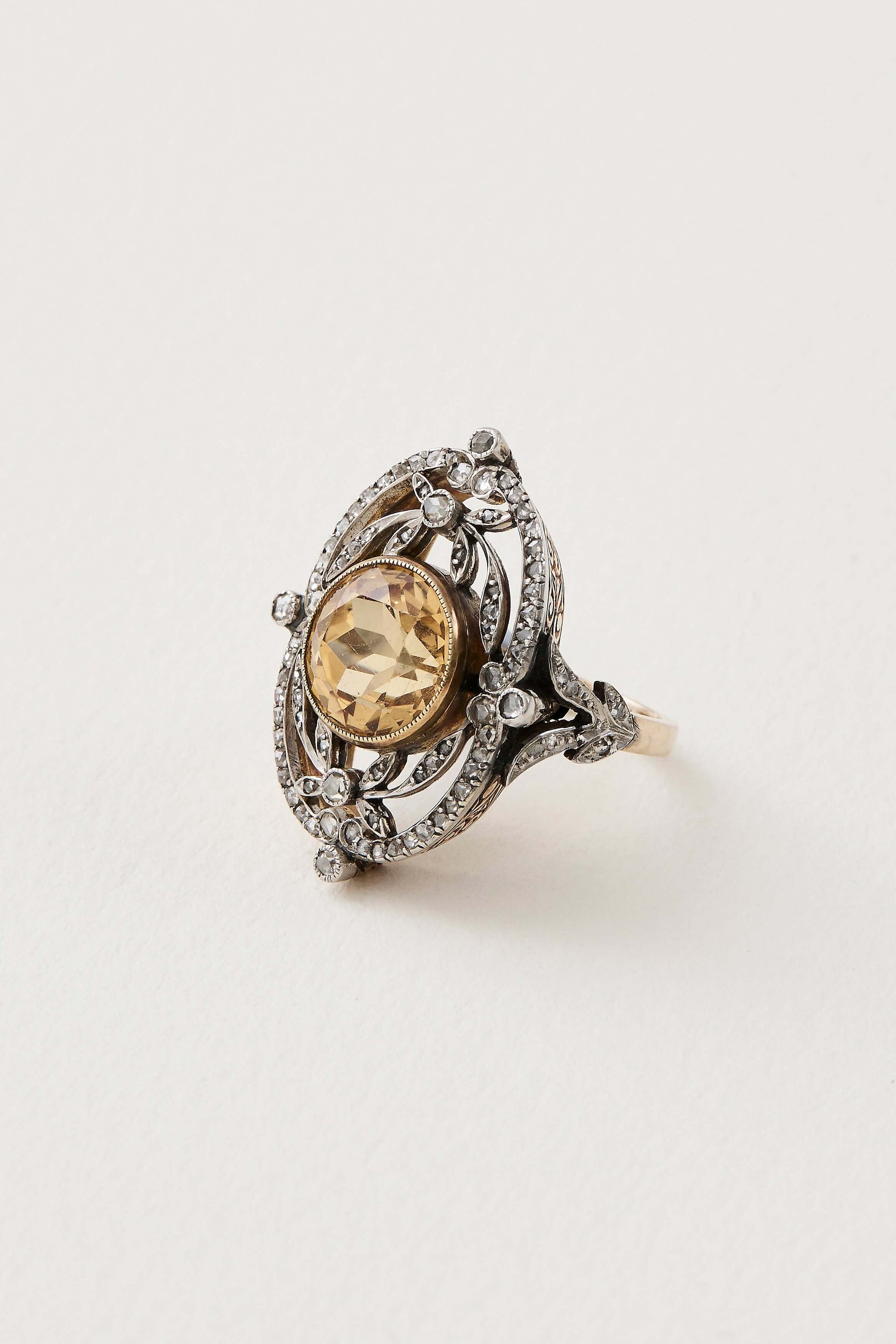 Art Nouveau Citrine Ring