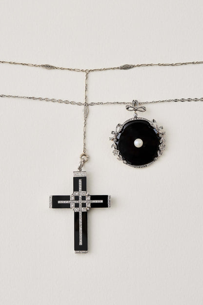 Art Deco Cross Pendant