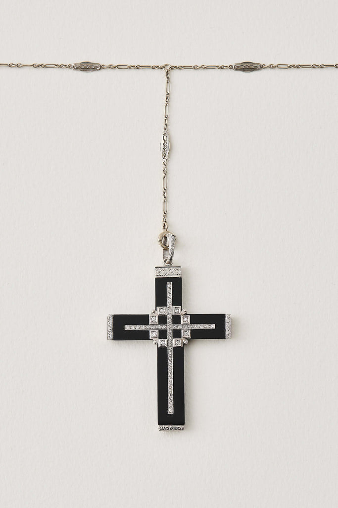 Art Deco Cross Pendant