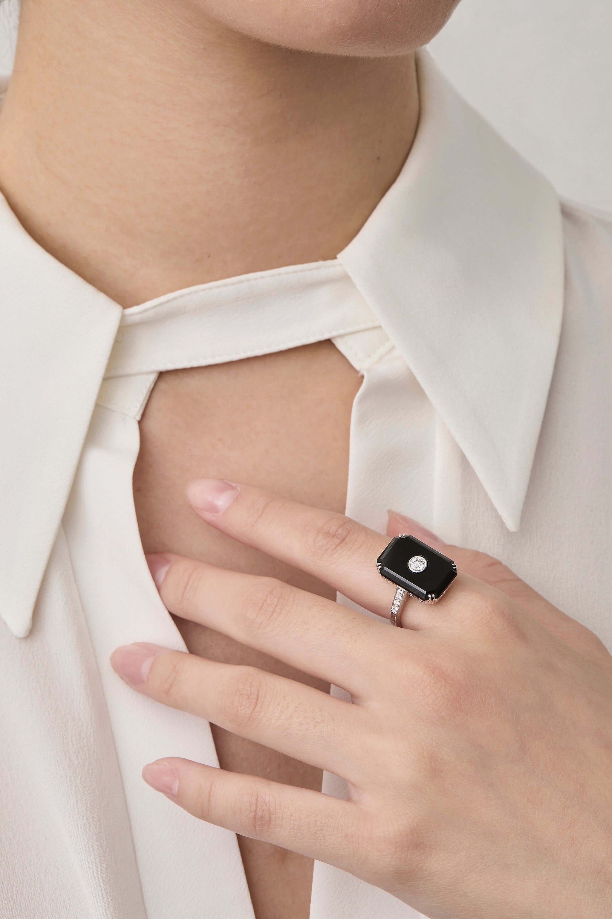 Onyx Deco Ring