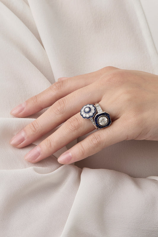 Floral Art Deco Design Ring