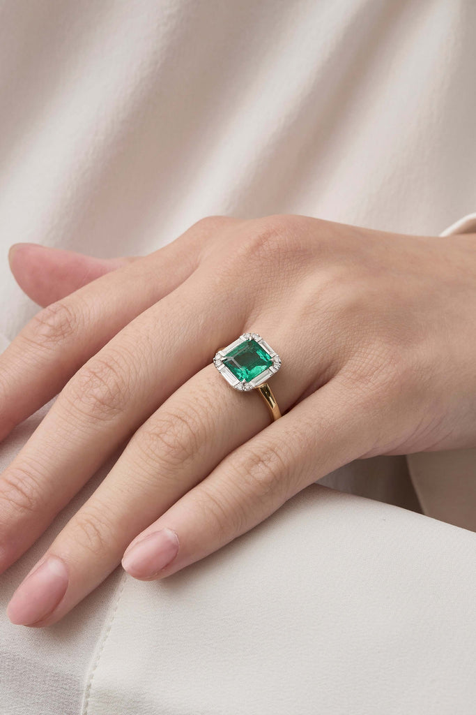 Emerald Deco Ring