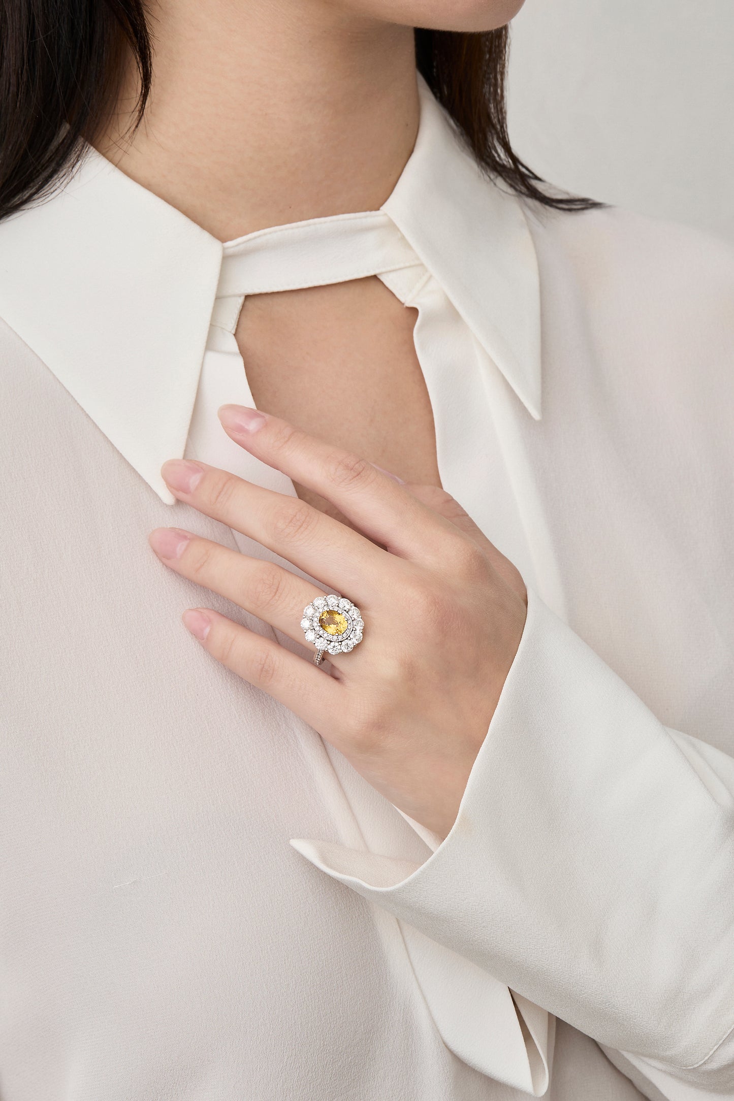 Sapphire Cluster Ring