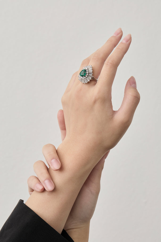 Emerald Ballerina Ring