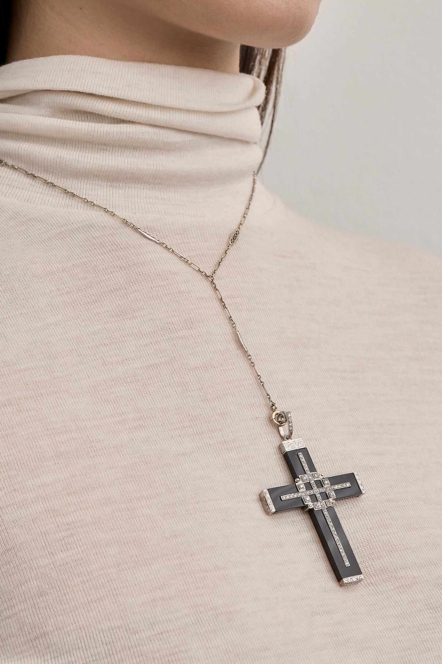 Art Deco Cross Pendant