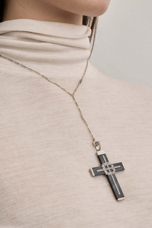 Art Deco Cross Pendant