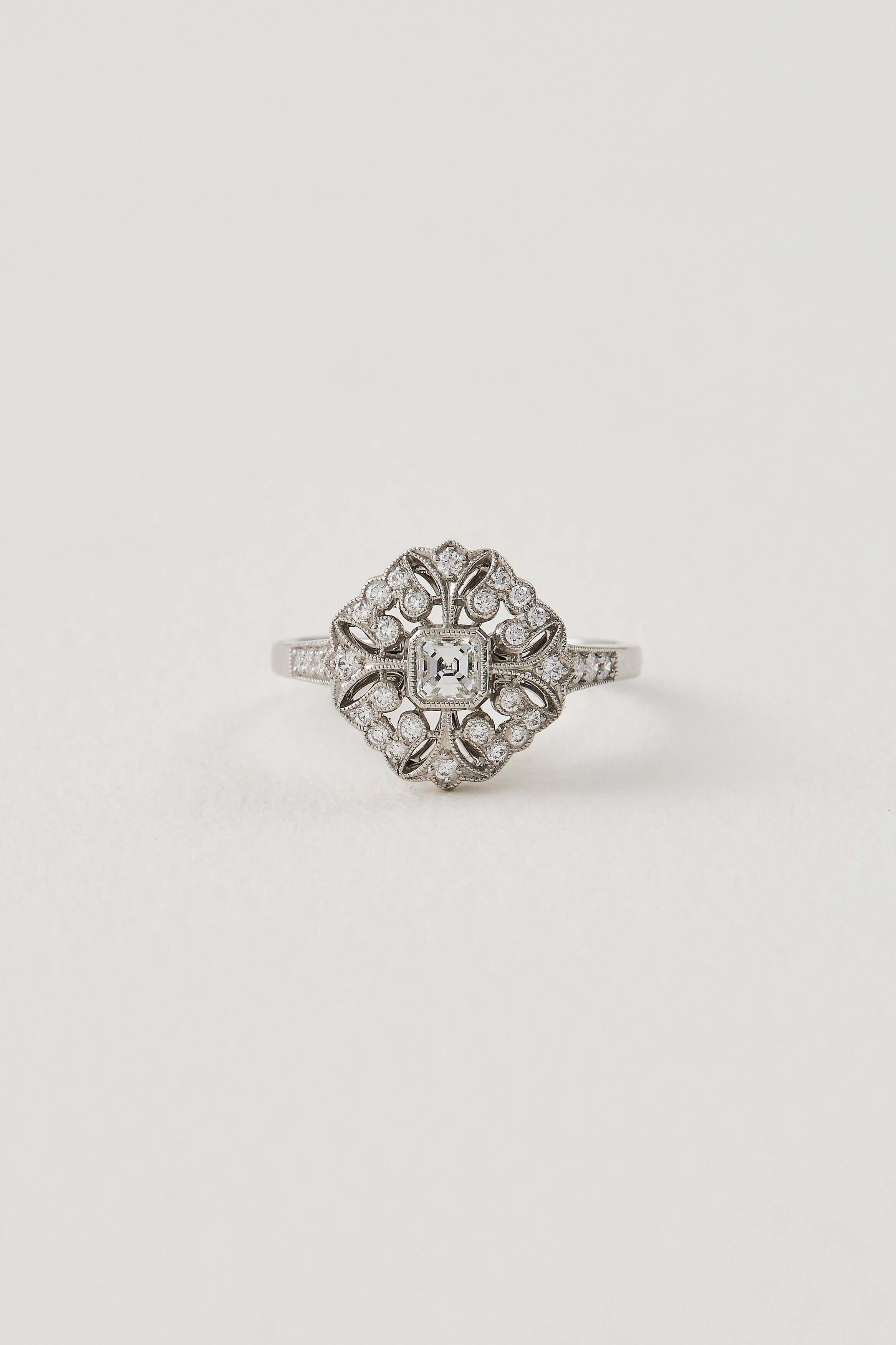 Diamond Floral Ring