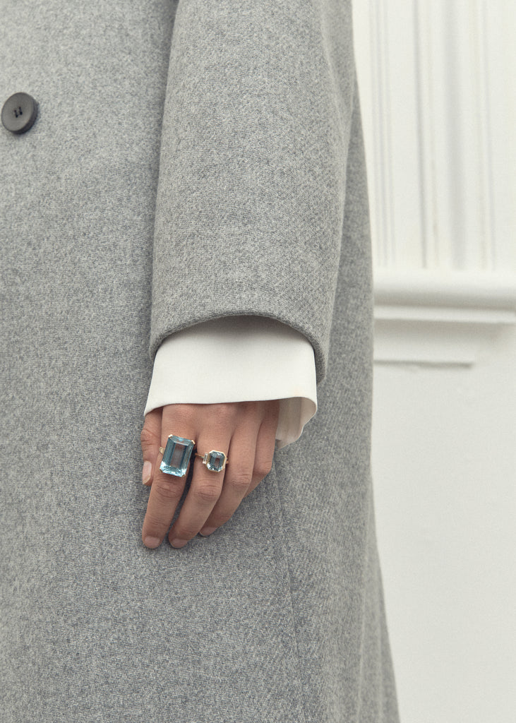 Mid Century Aquamarine Ring