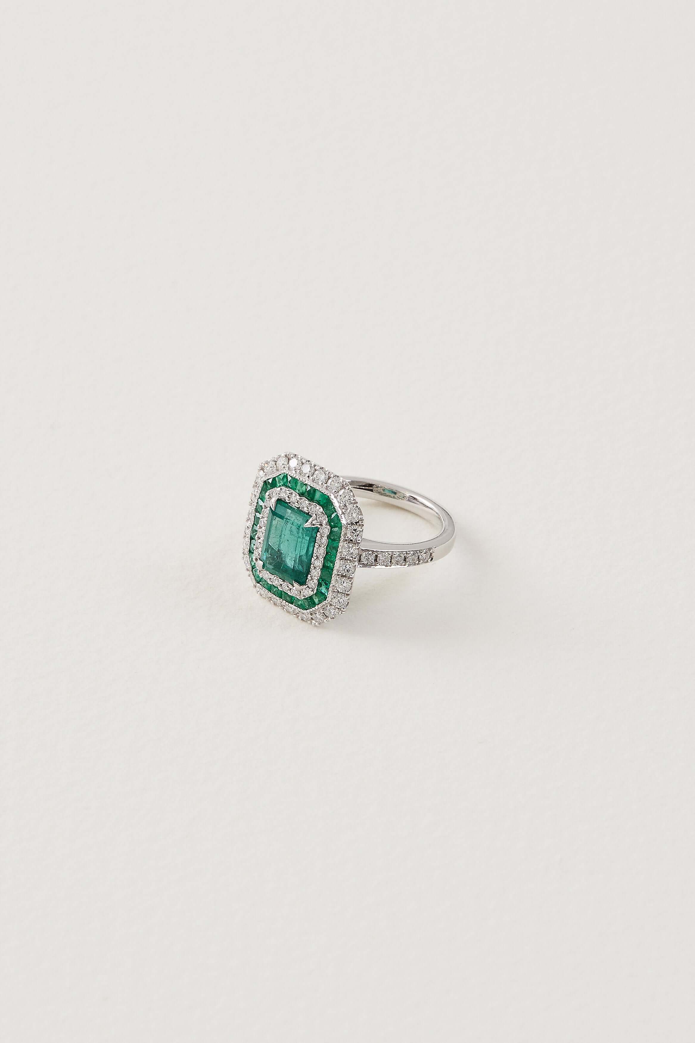 Emerald Decadent Ring