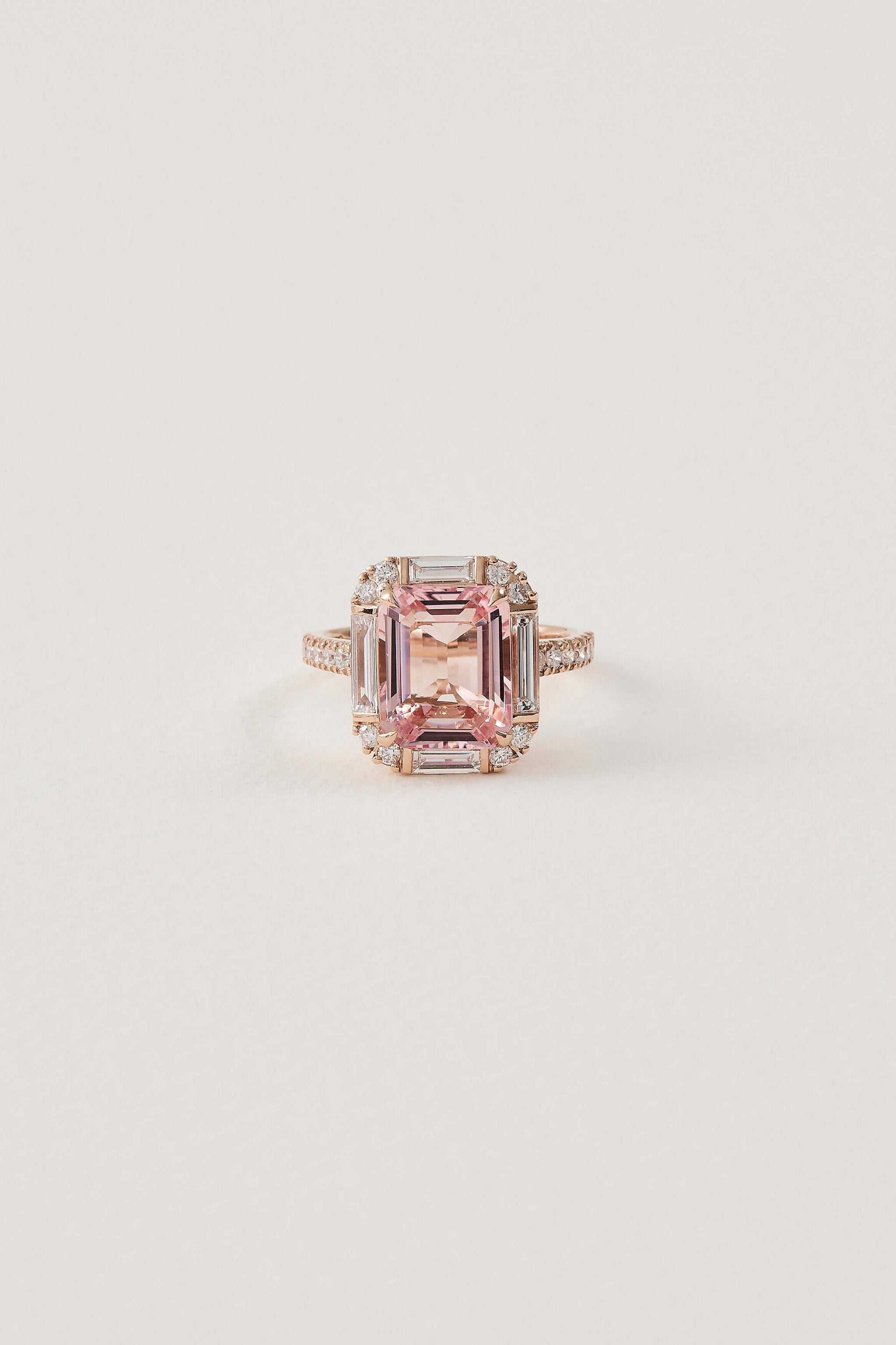 Morganite Deco Ring