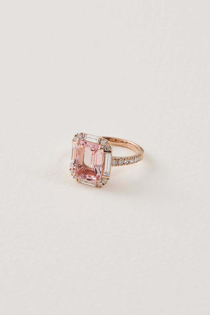 Morganite Deco Ring