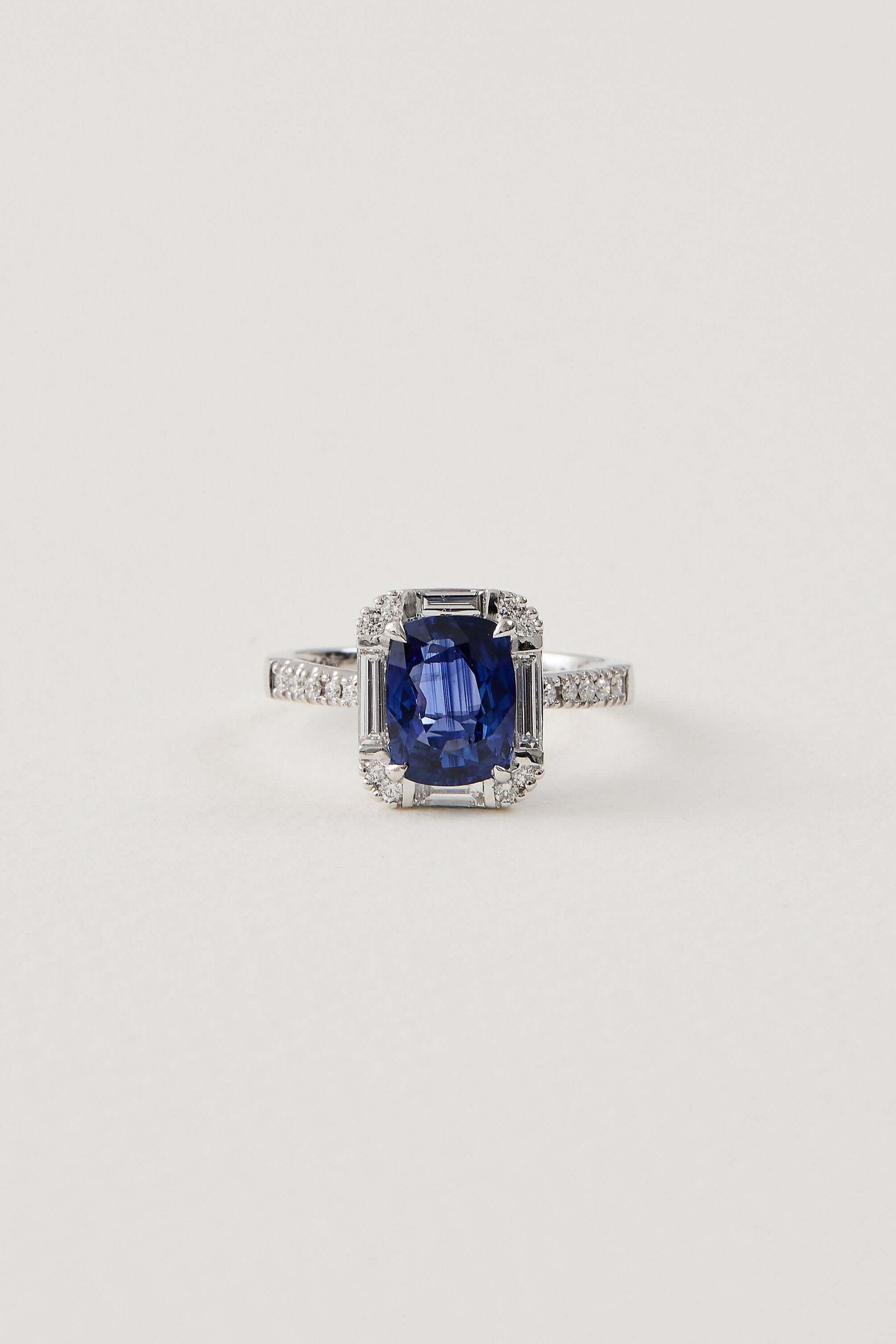 Sapphire Deco Ring