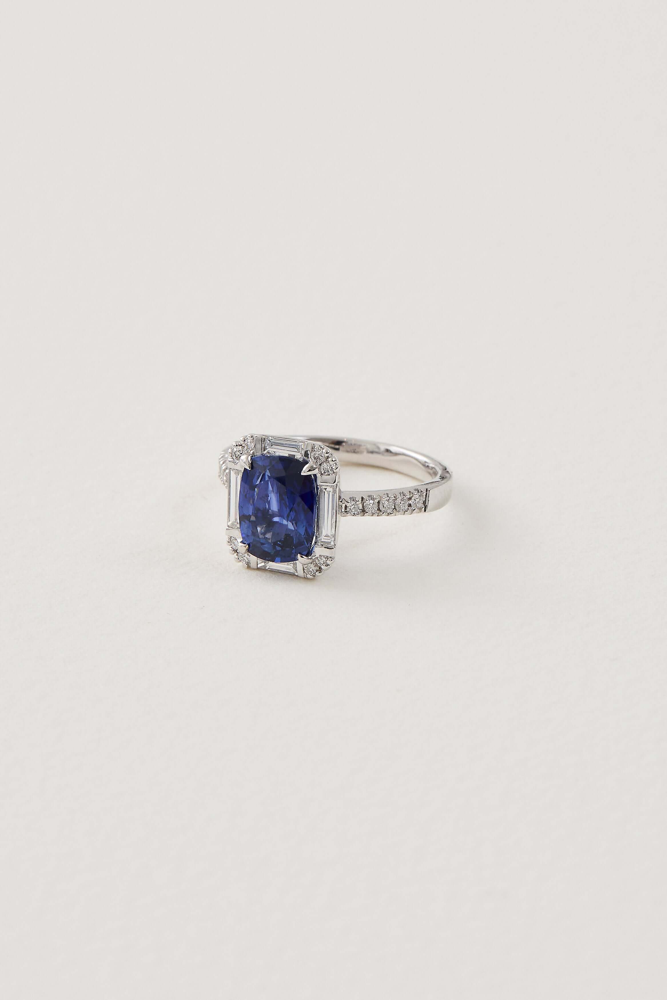 Sapphire Deco Ring