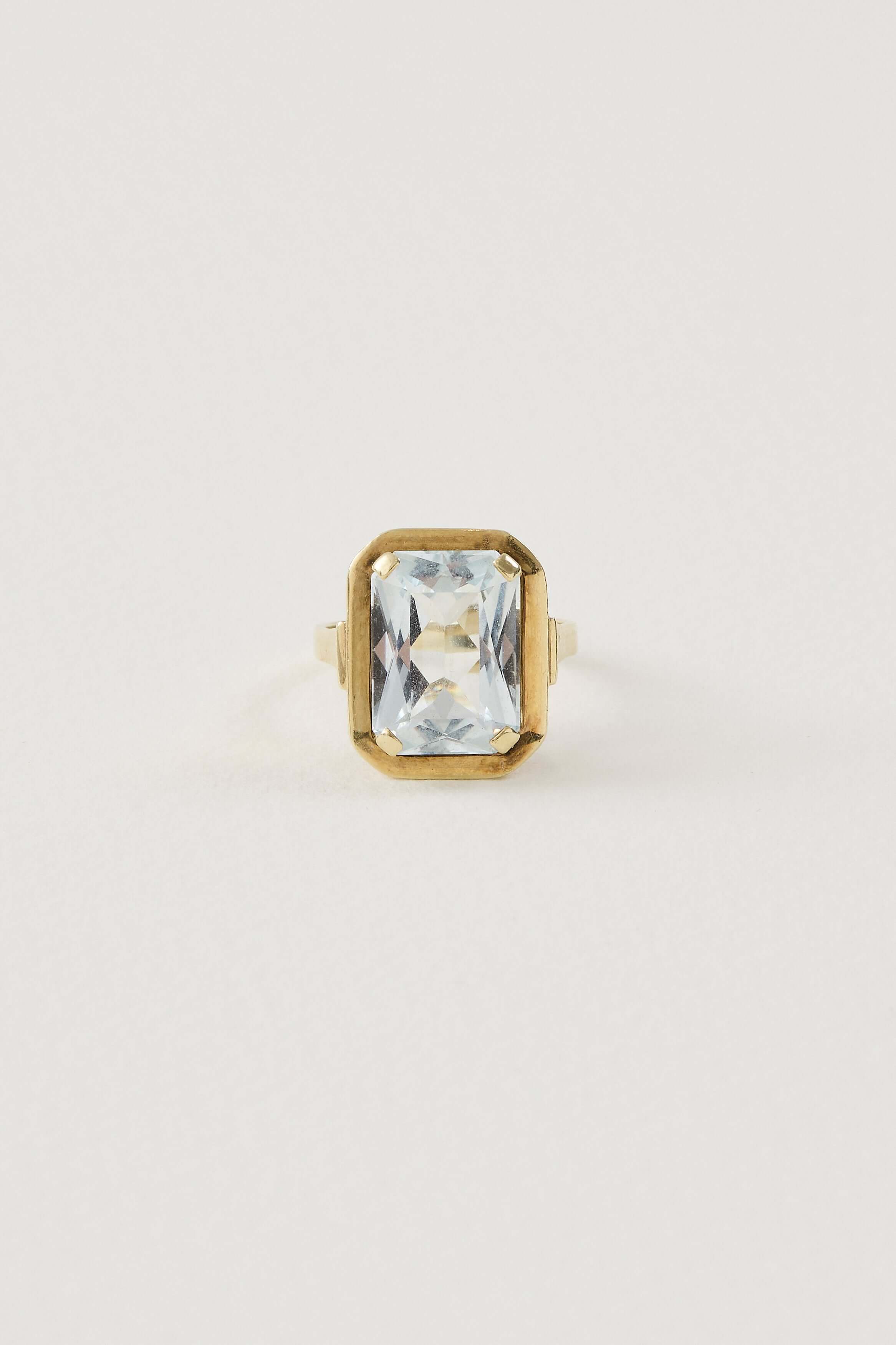 Mid-Century Aquamarine Ring