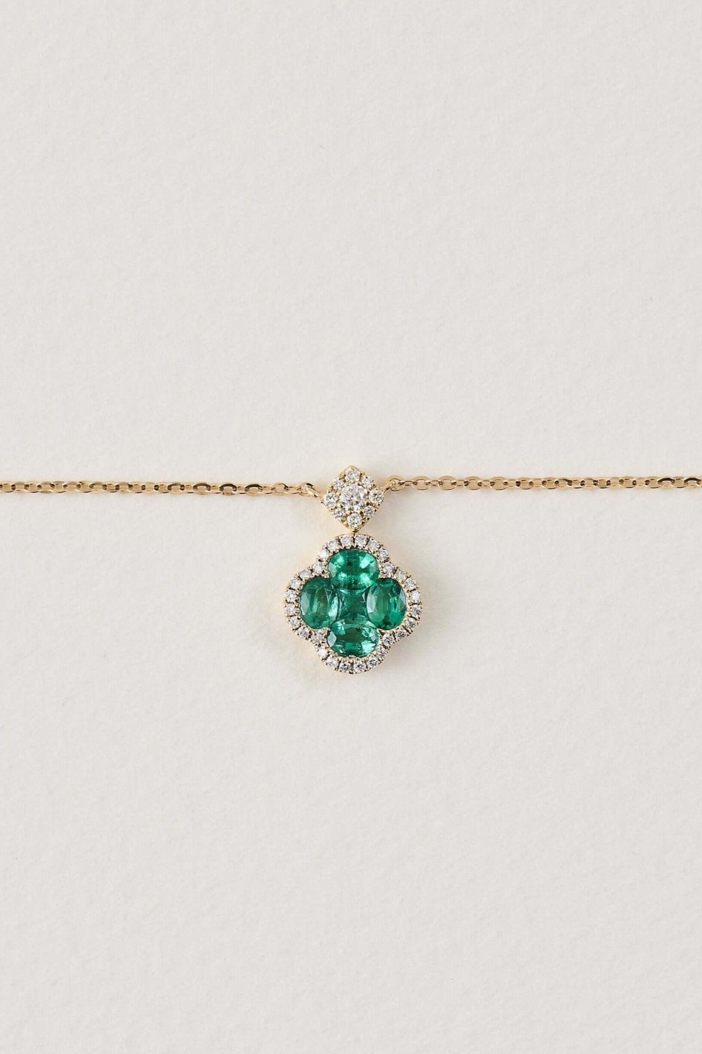 Emerald Clover Necklace