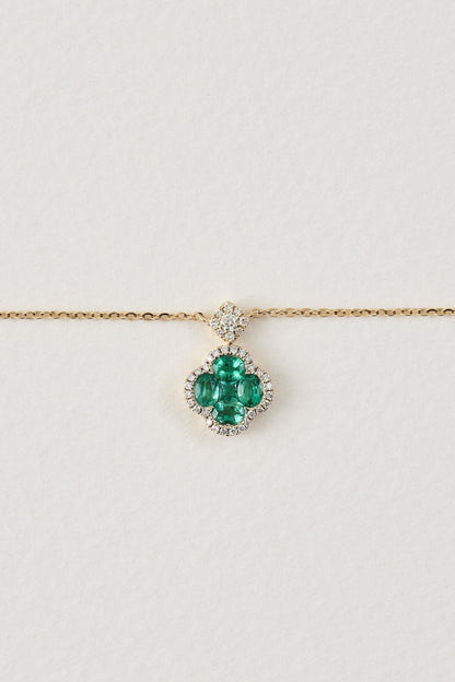 Emerald Clover Necklace