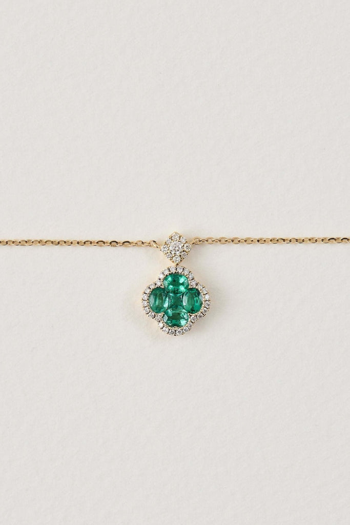 Emerald Clover Necklace