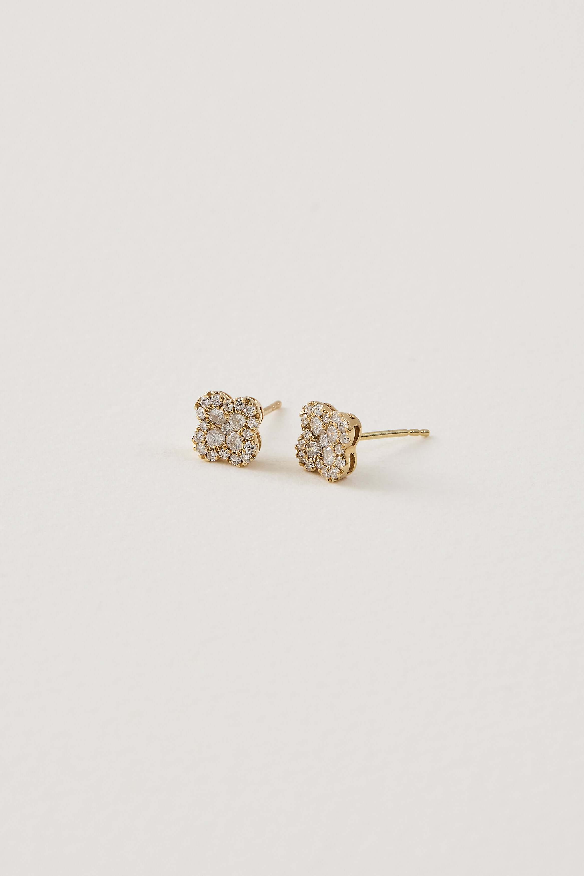 Diamond Clover Studs