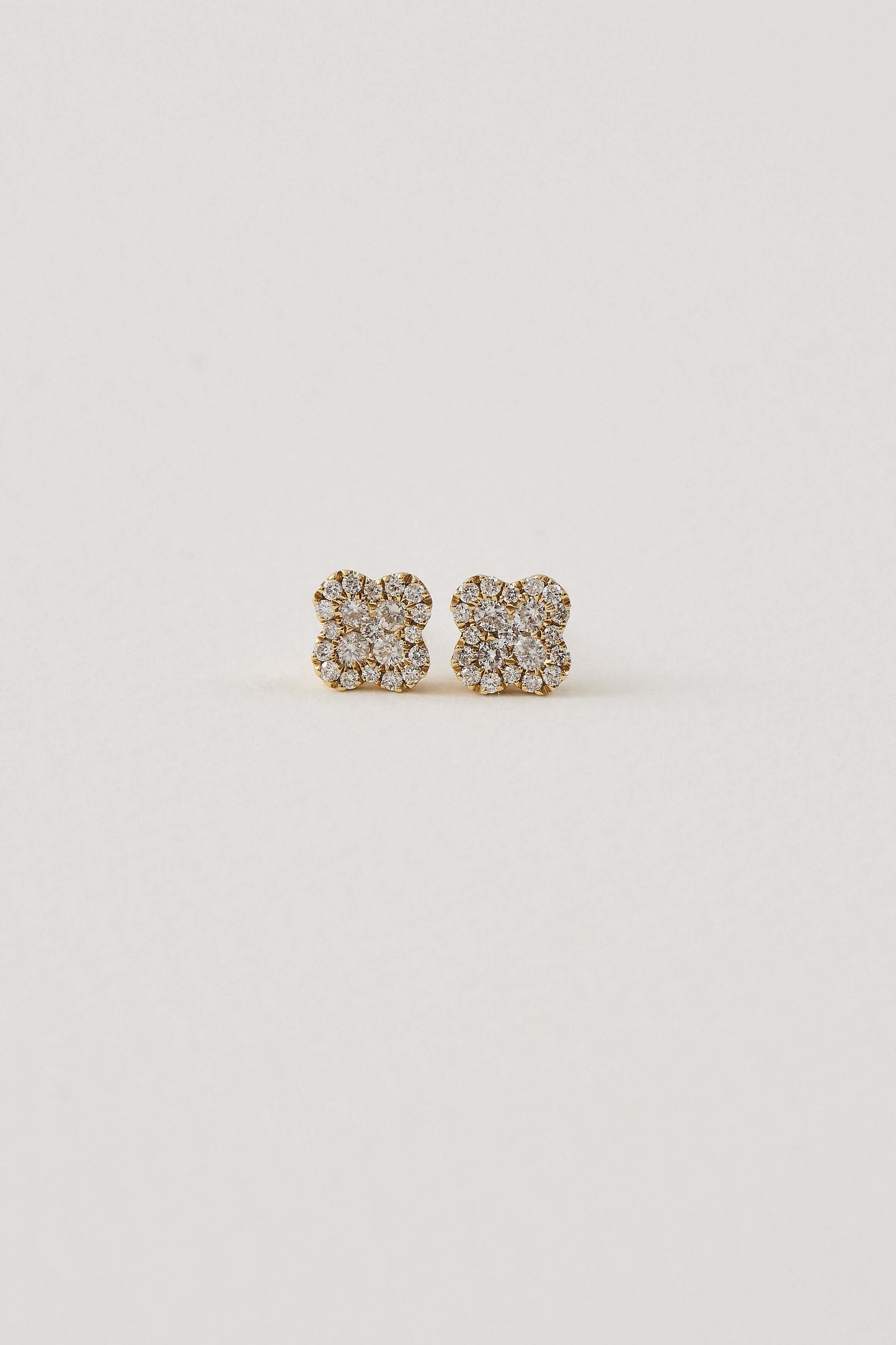Diamond Clover Studs