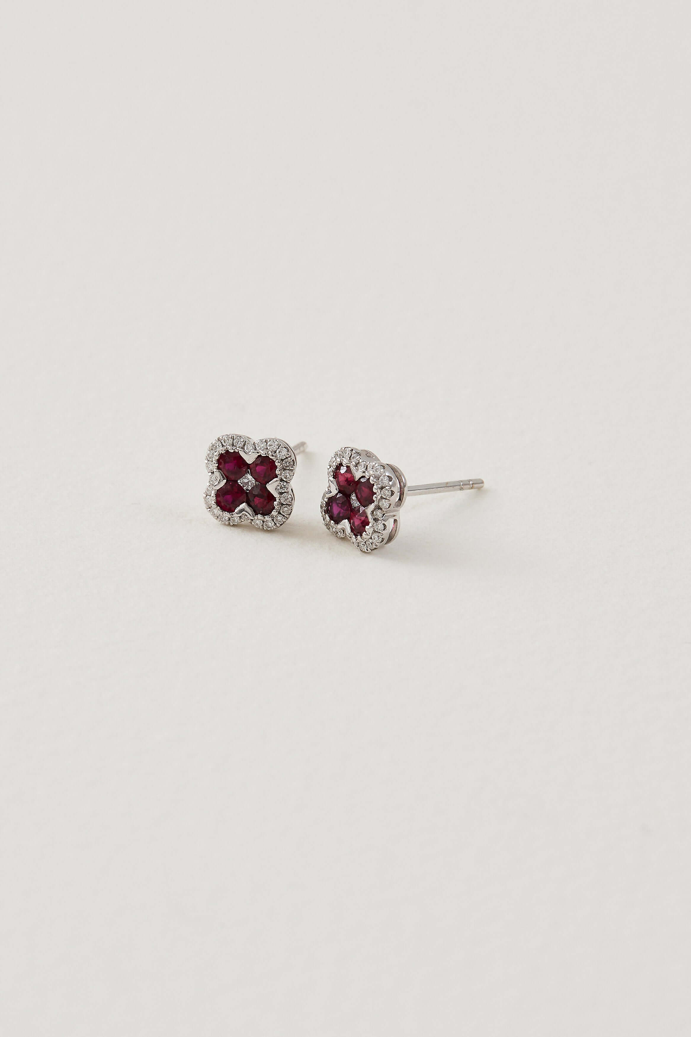 Ruby Clover Studs