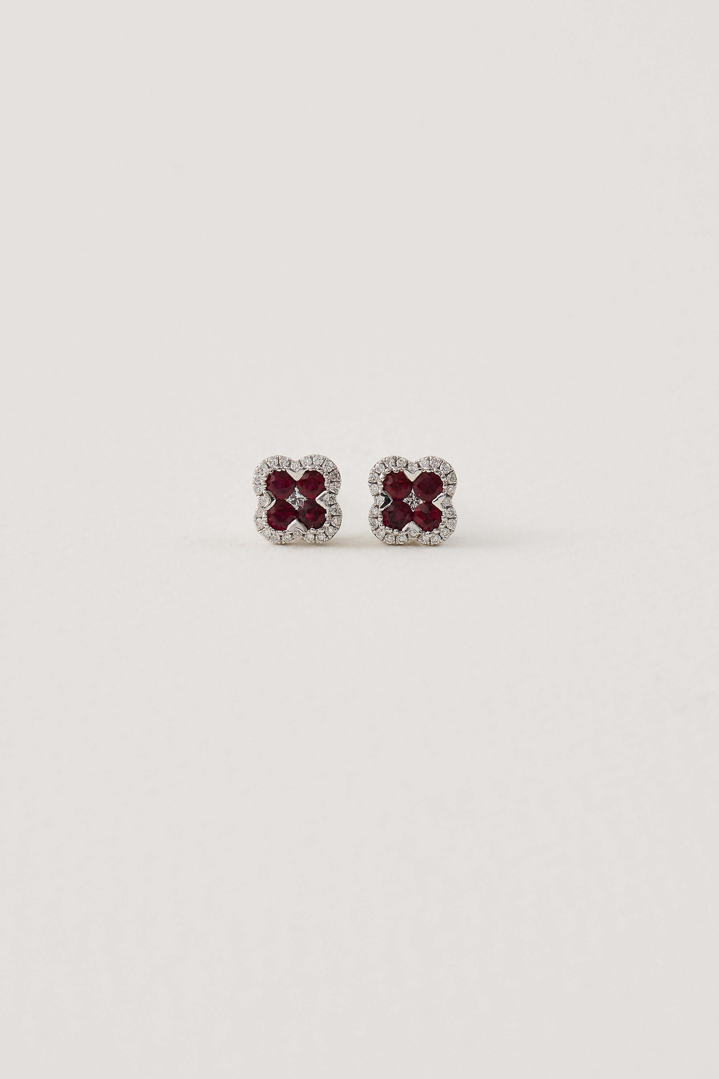 Ruby Clover Studs