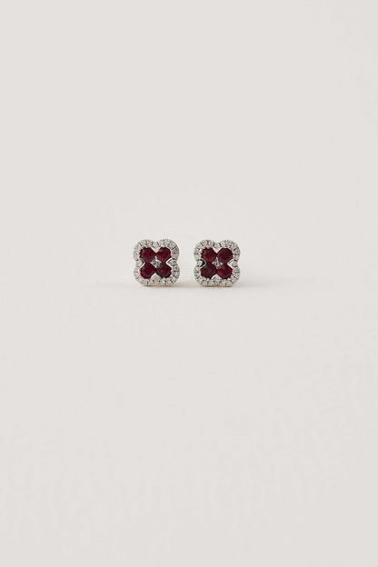 Ruby Clover Studs