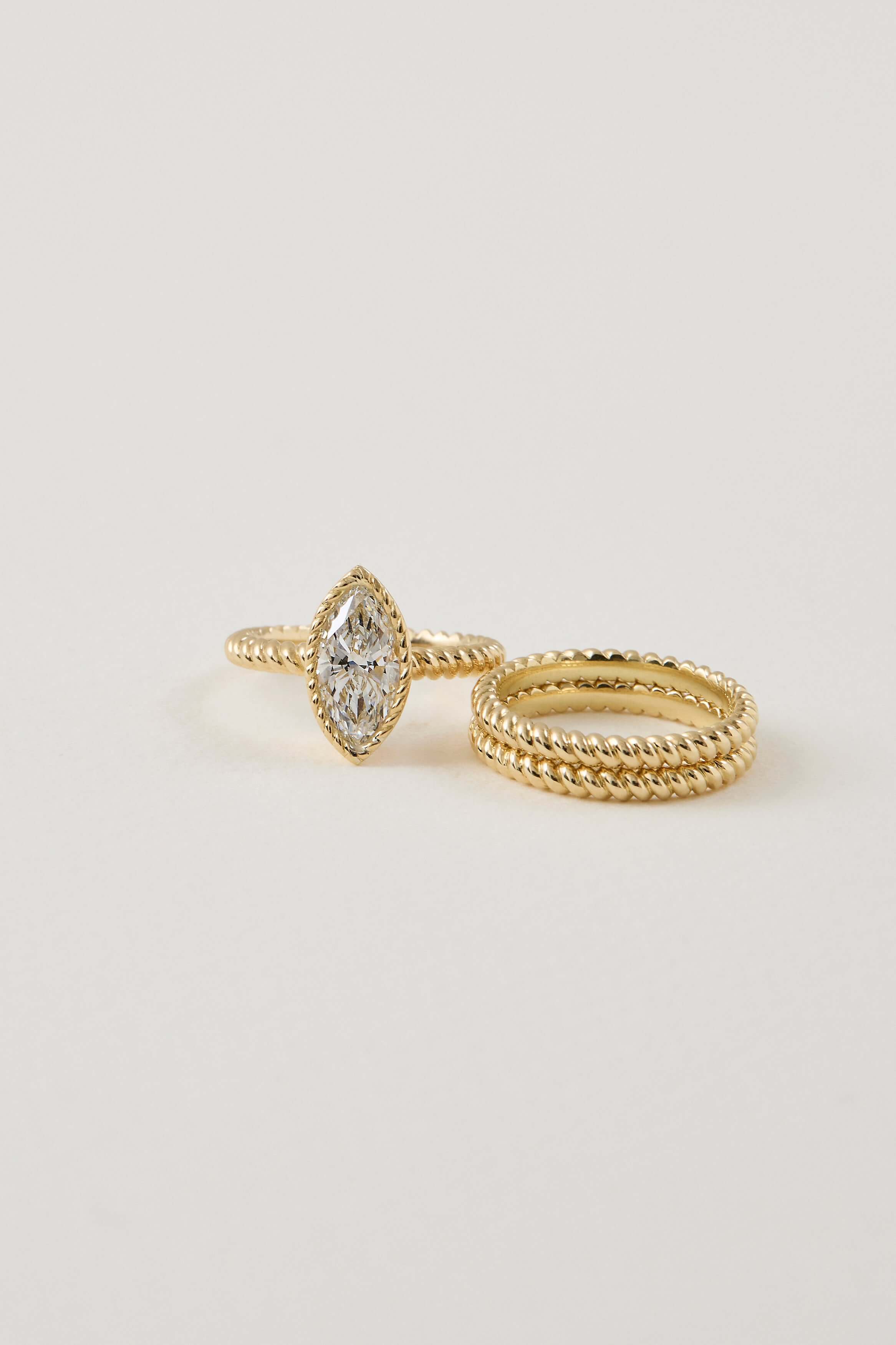 Marquise Twist Diamond Ring