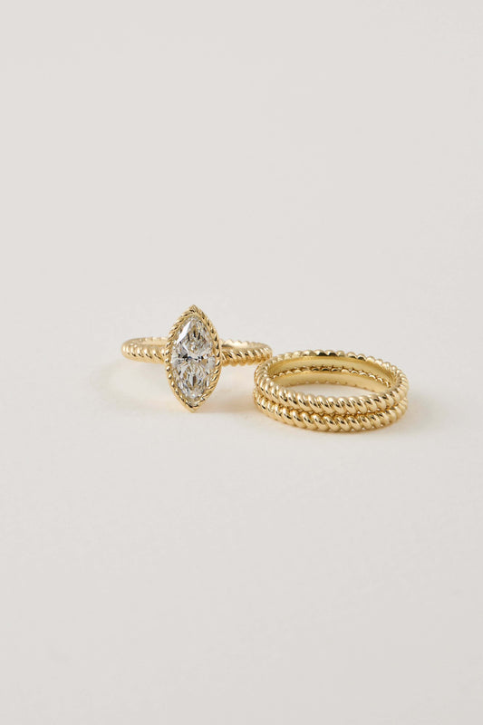 Marquise Twist Diamond Ring