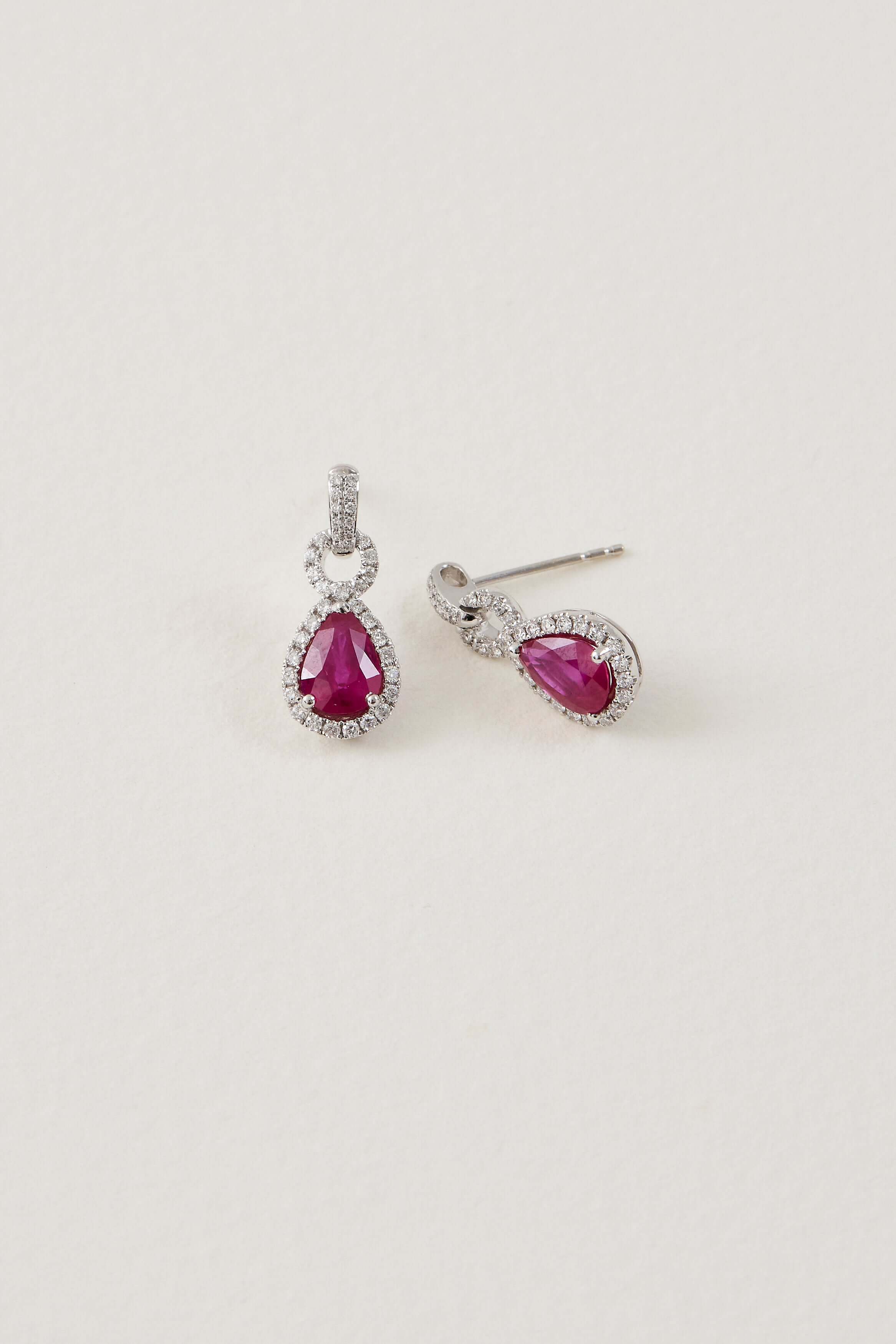 Ruby Drop Earrings