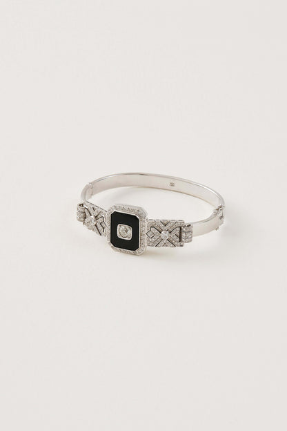 Onyx Decadent Deco Bangle