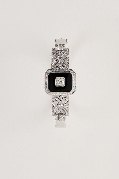 Onyx Decadent Deco Bangle