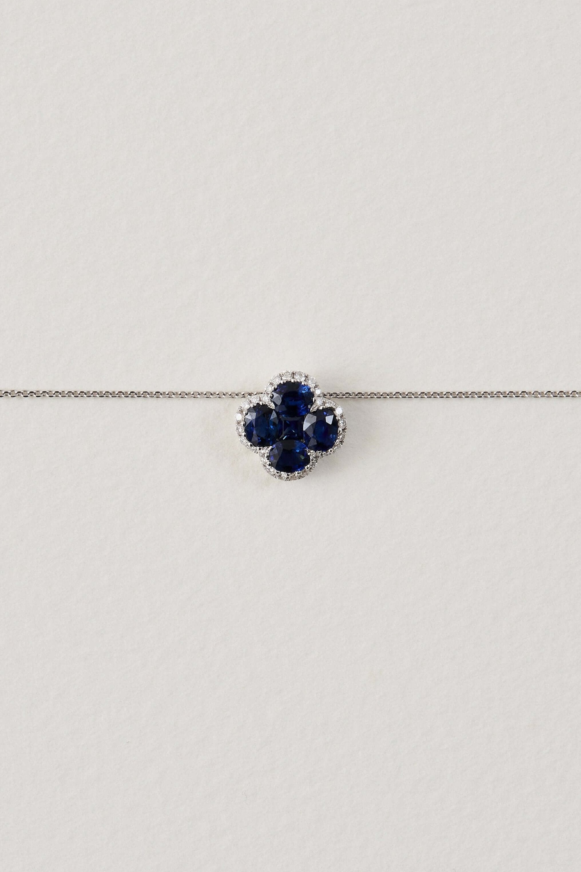 Sapphire Clover Necklace