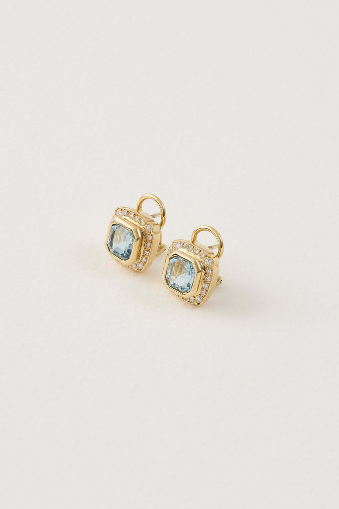 Aquamarine Studs