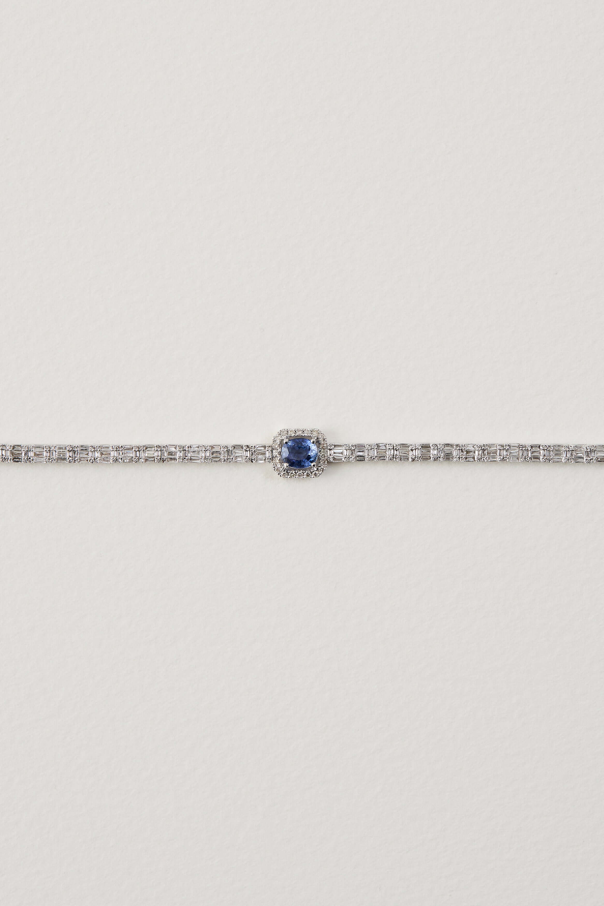 Sapphire Deco Tennis Bracelet