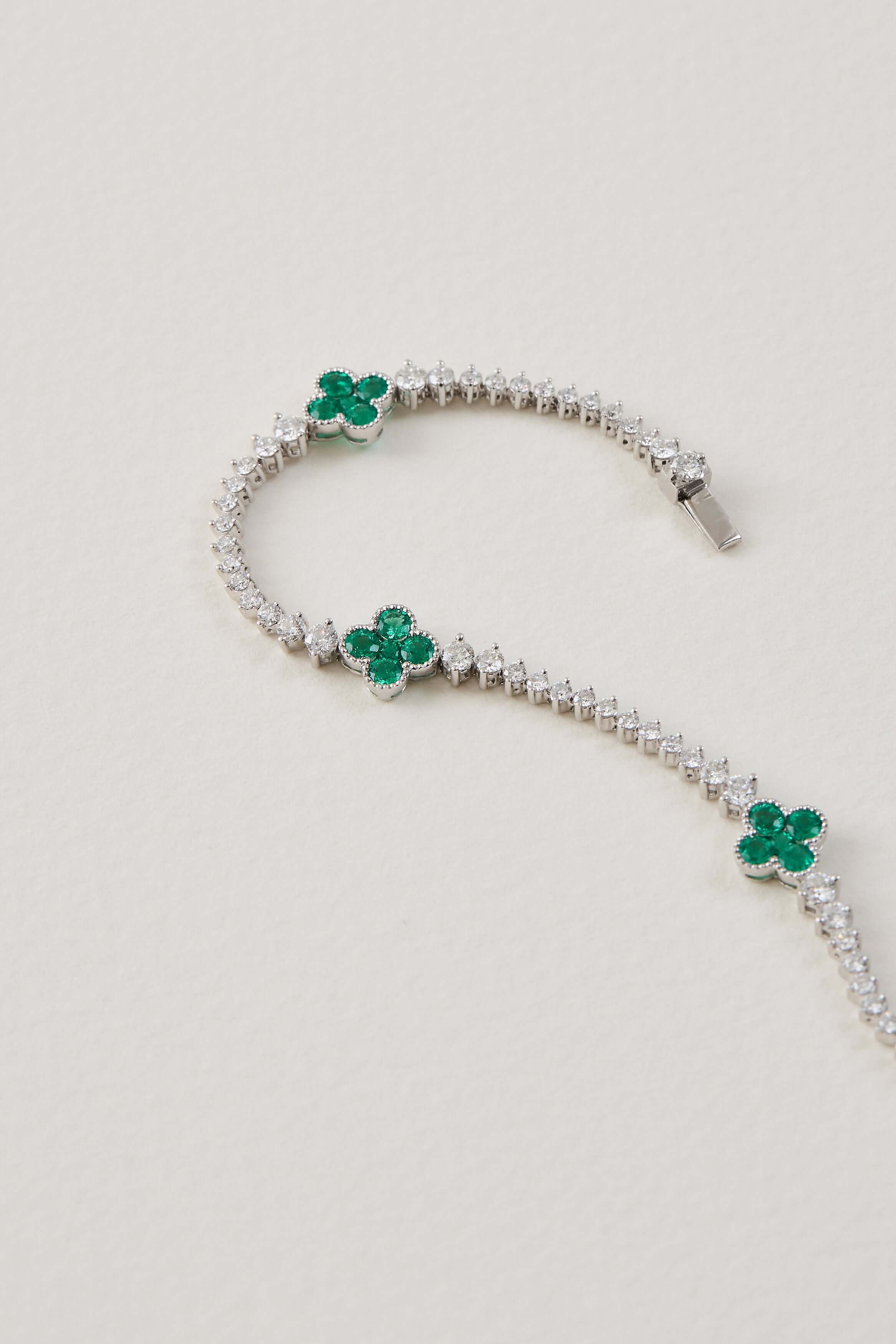 Emerald Clover Bracelet