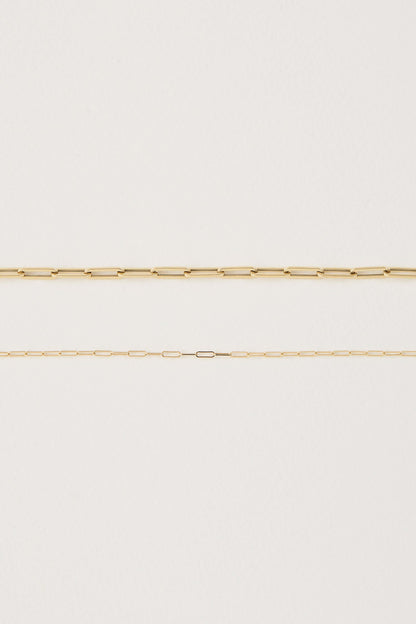 Mini Paper Clip Gold Chain