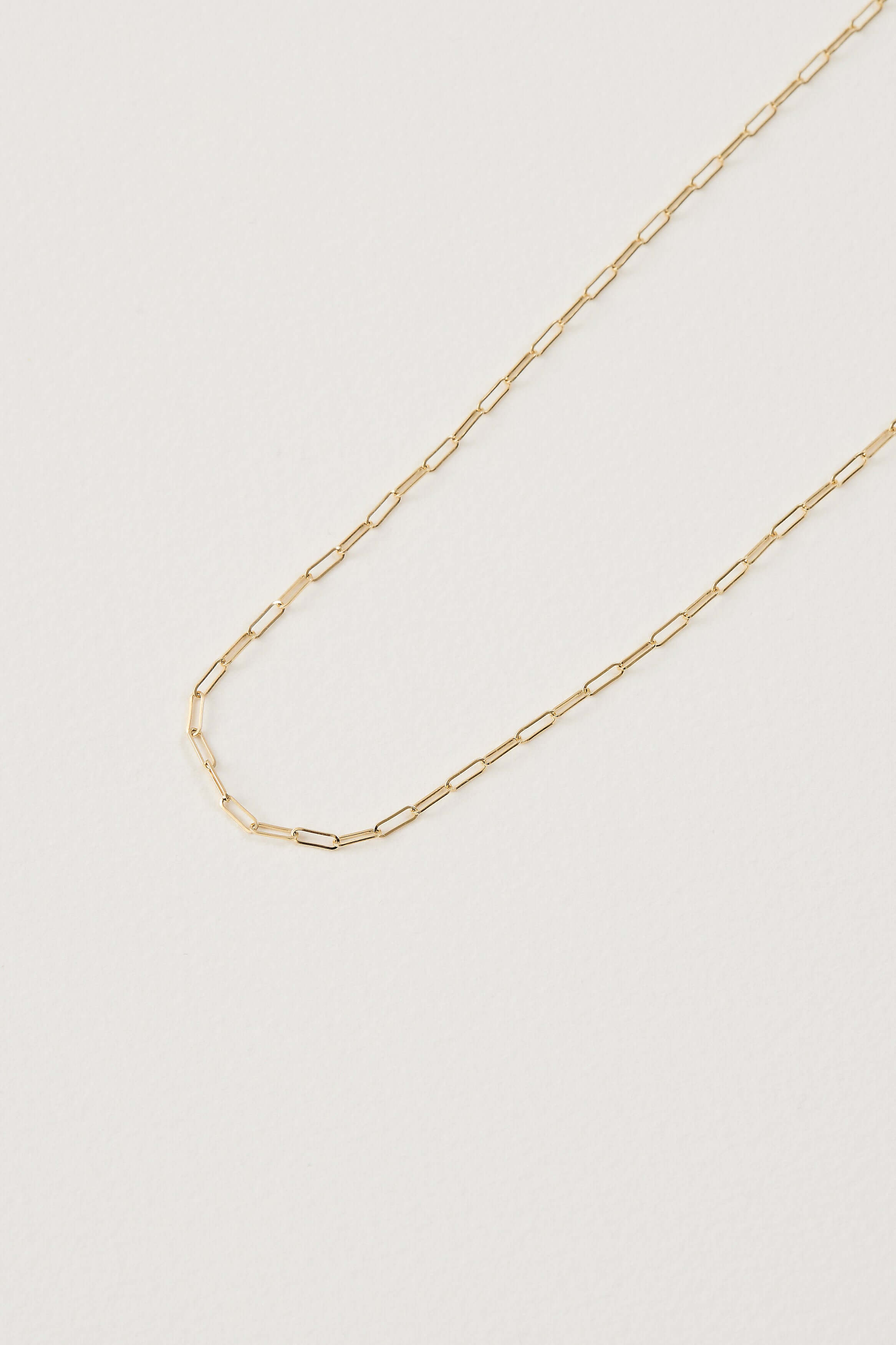 Mini Paper Clip Gold Chain