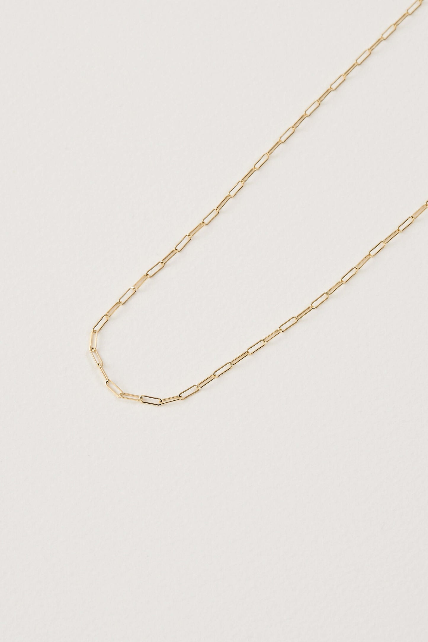 Mini Paper Clip Gold Chain