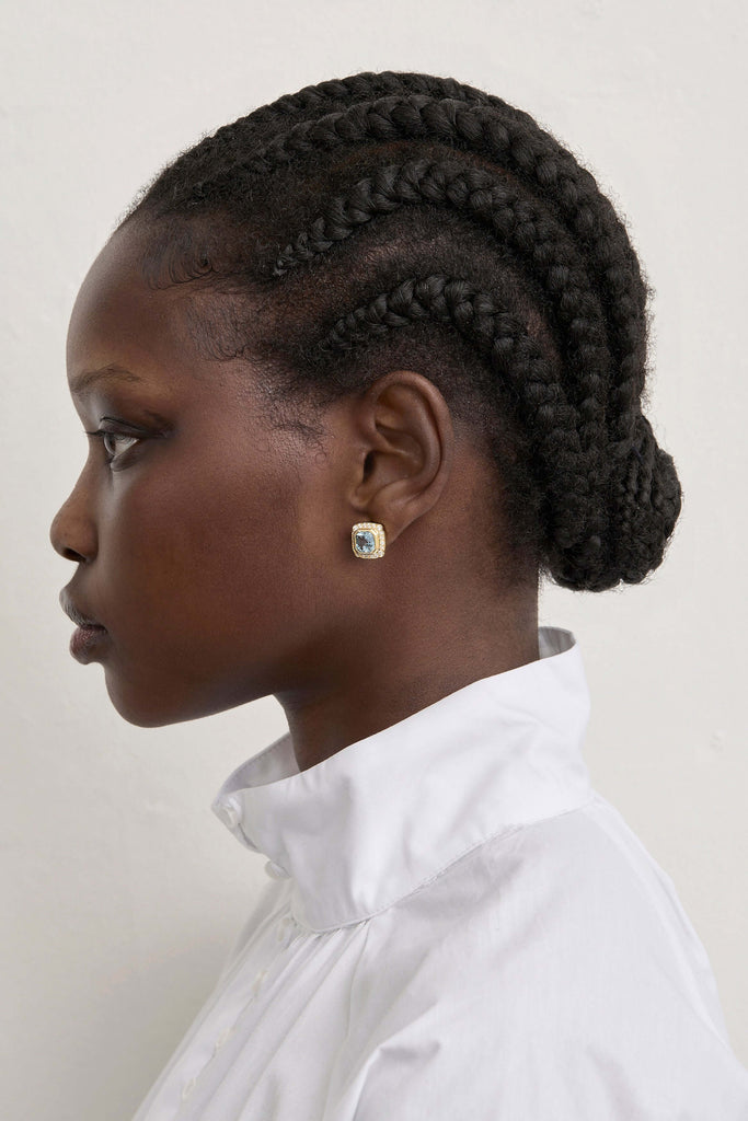 Aquamarine Studs