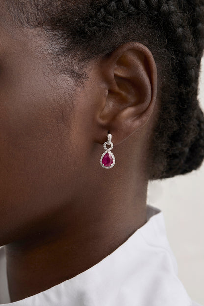 Ruby Drop Earrings