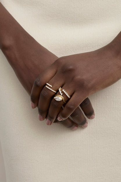 Marquise Curved Ring