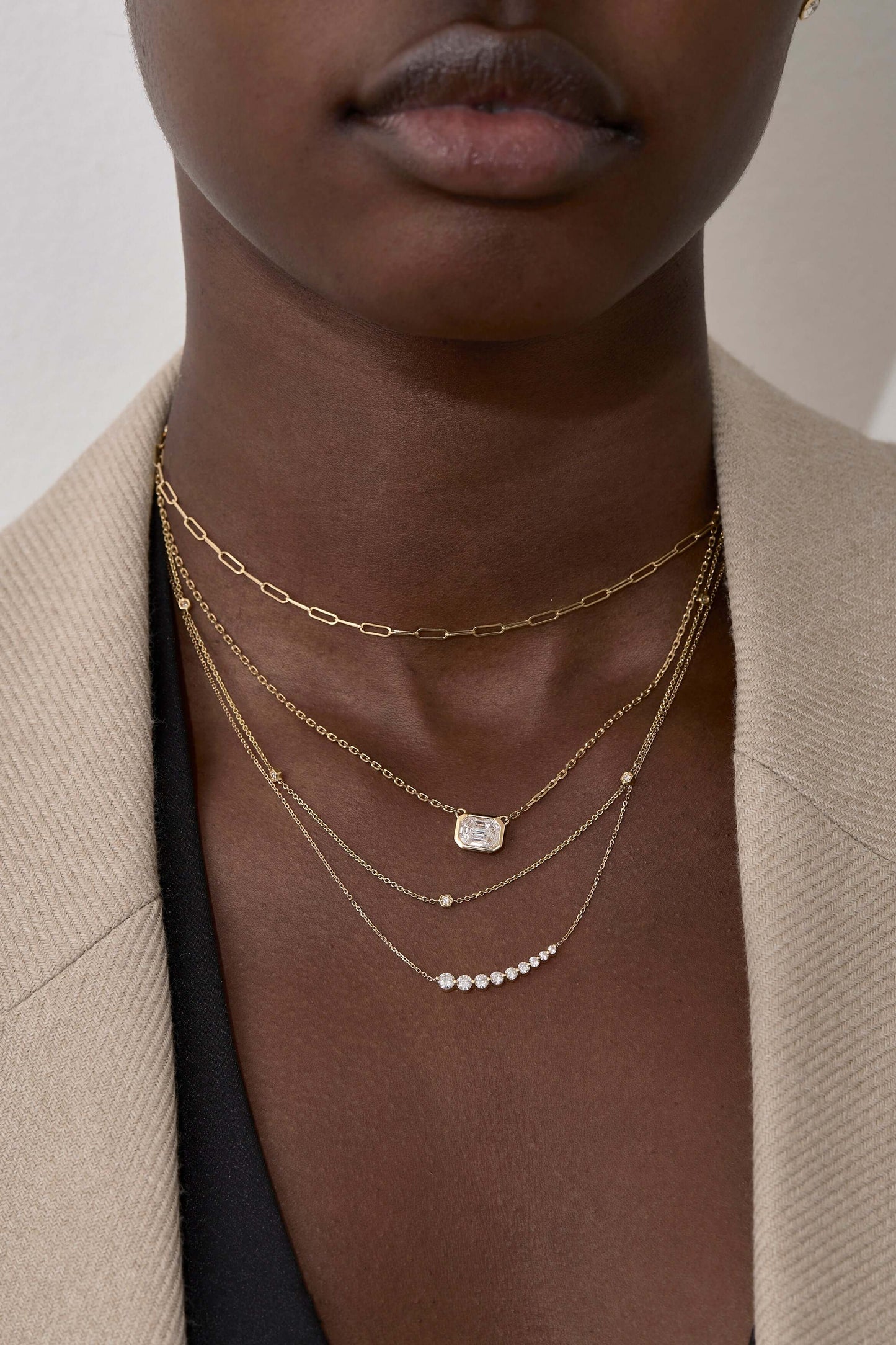 Mini Paper Clip Gold Chain