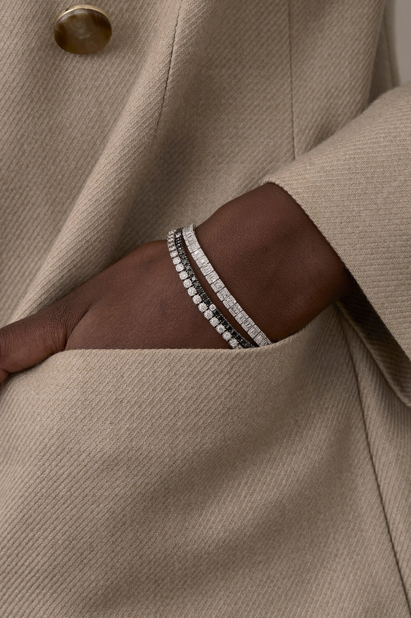 Black Diamond Tennis Bracelet