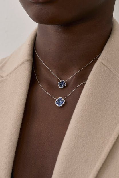 Sapphire Clover Necklace