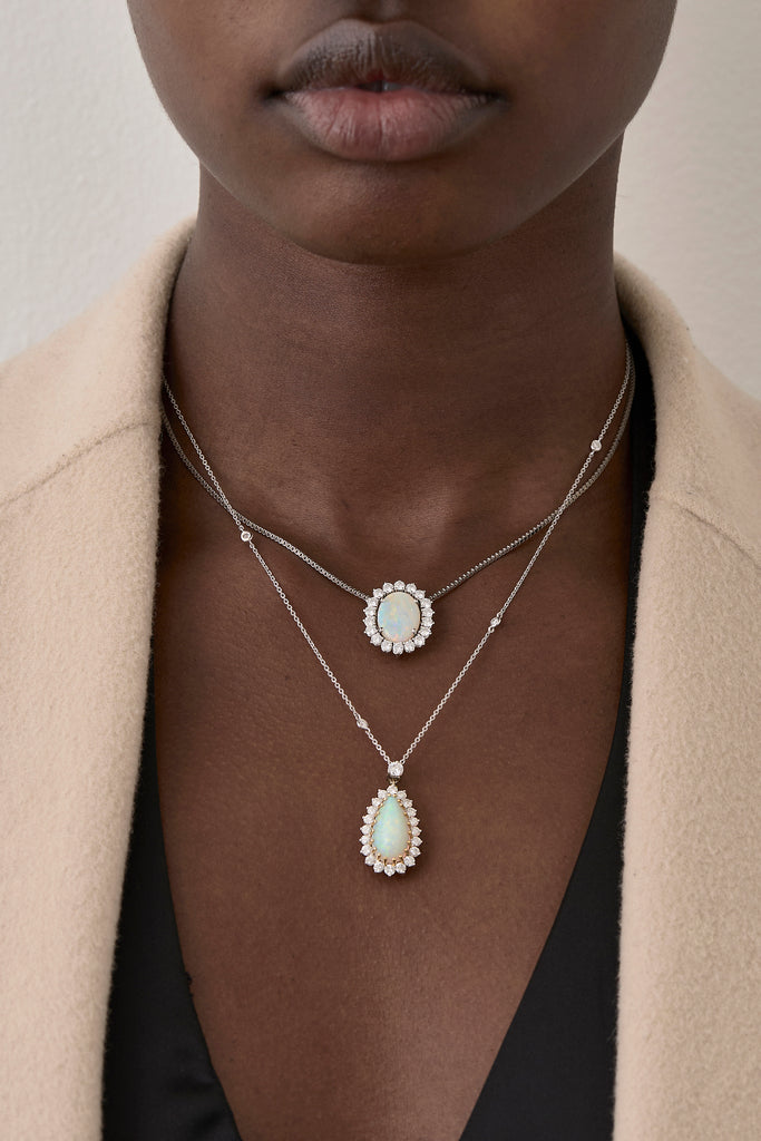 Opal Drop Pendant