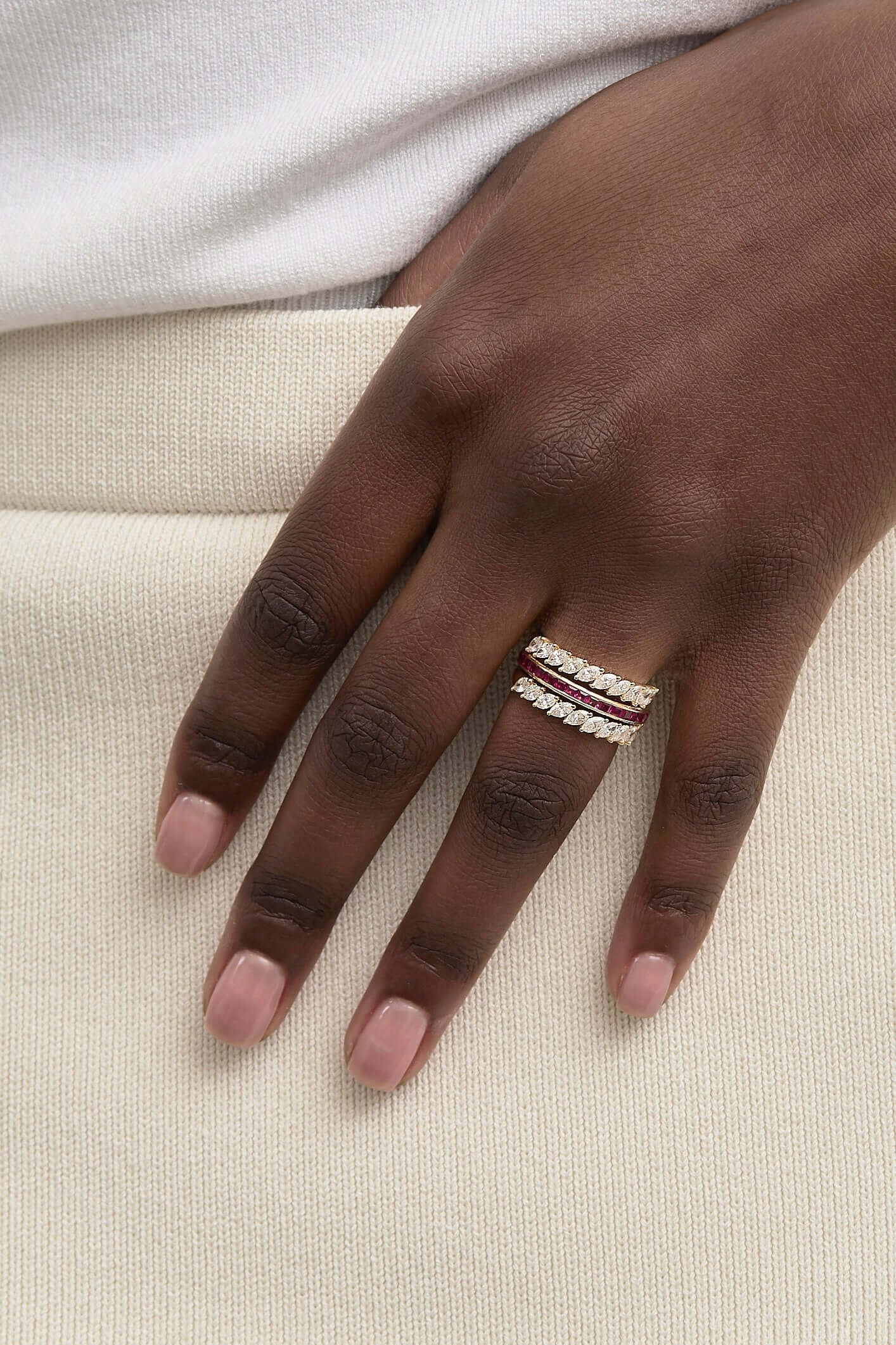 Marquise Half Eternity Band