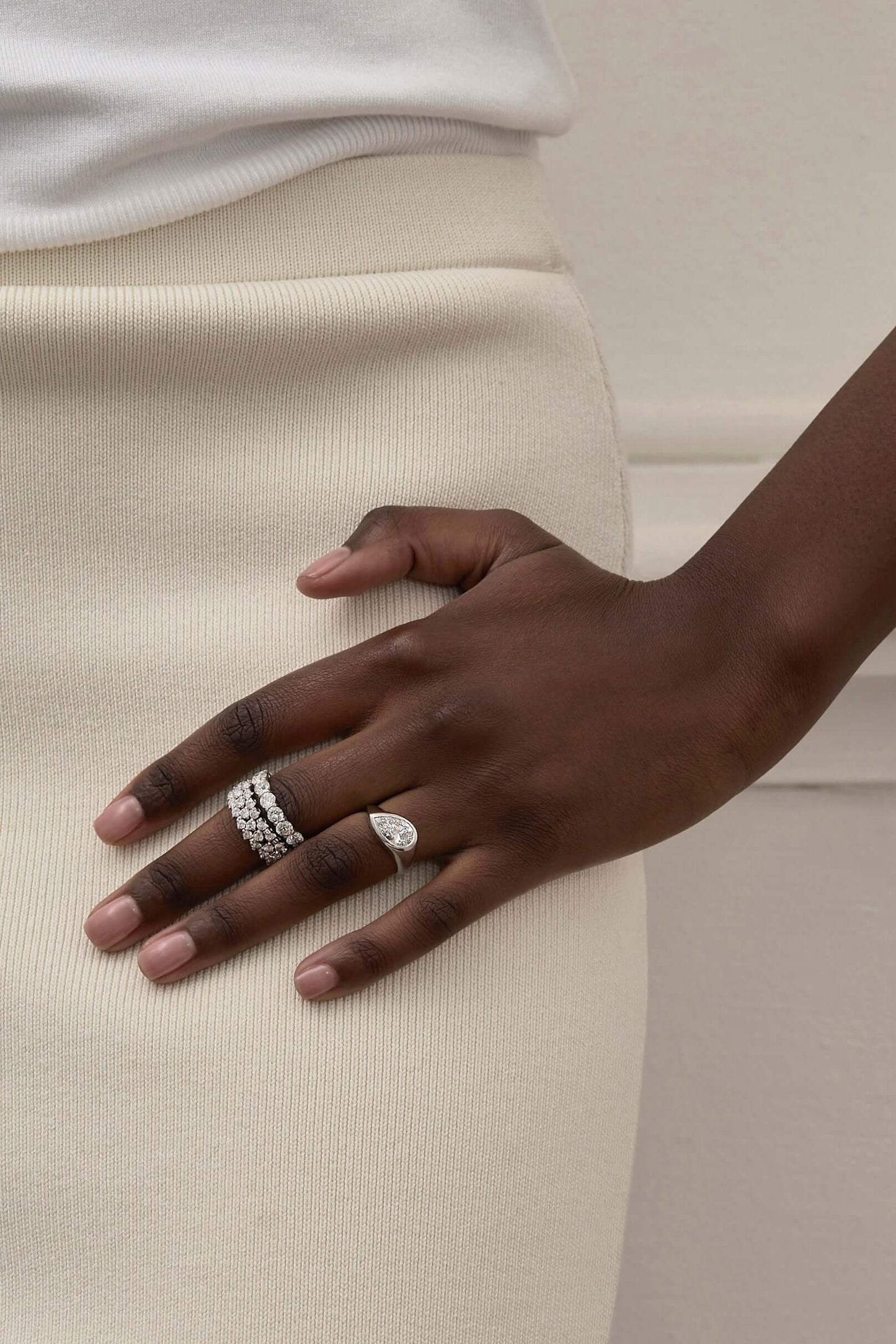Pear Bezel Ring