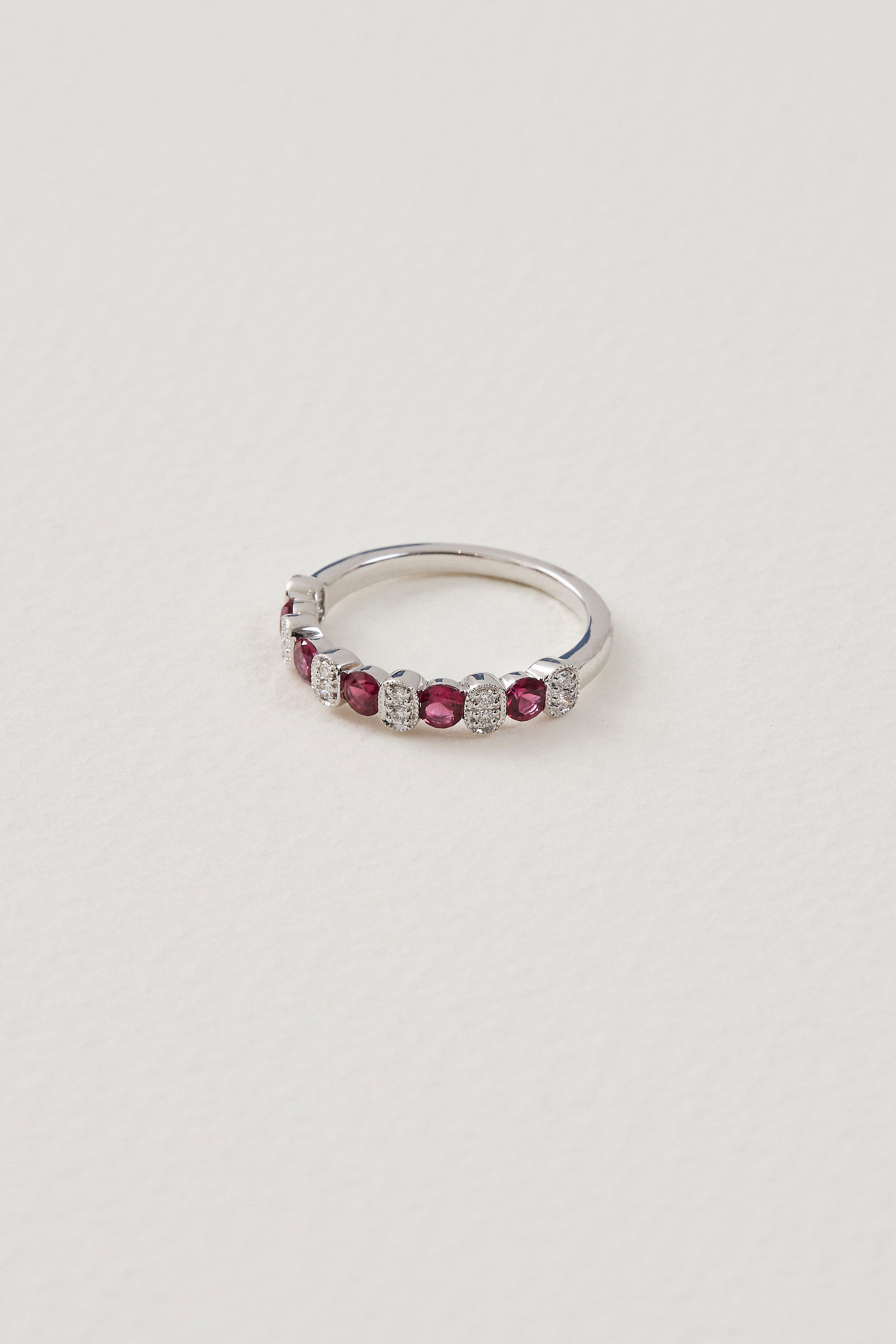 Ruby Half Eternity Band